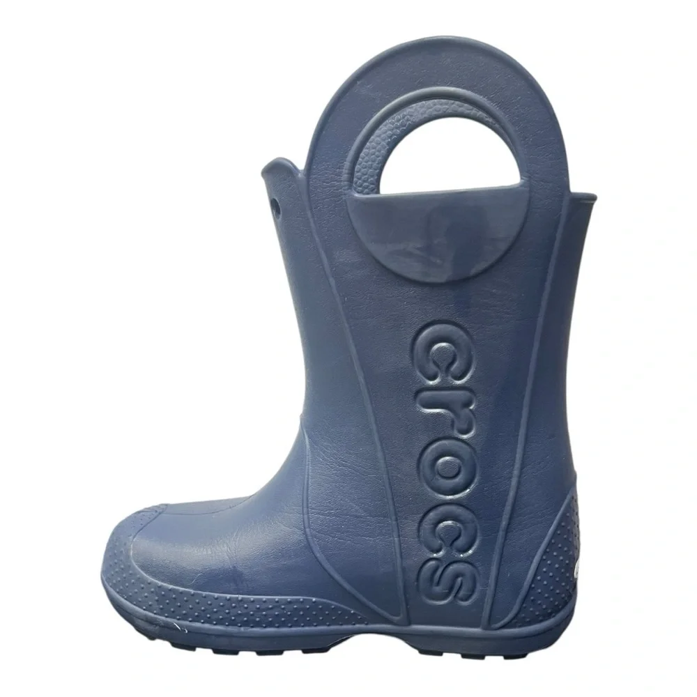 🟦 Crocs Kids‎ Handle-It Rain Boots – Navy – J2